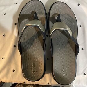CROCS Dual Comfort Black Flip-Flops